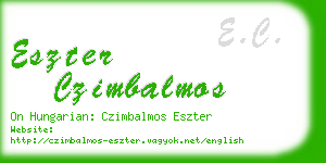 eszter czimbalmos business card